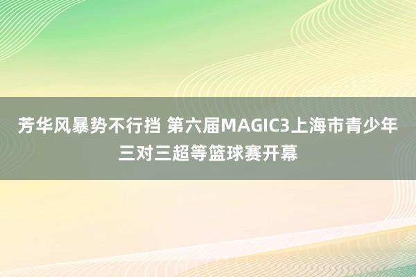 芳华风暴势不行挡 第六届MAGIC3上海市青少年三对三超等篮球赛开幕