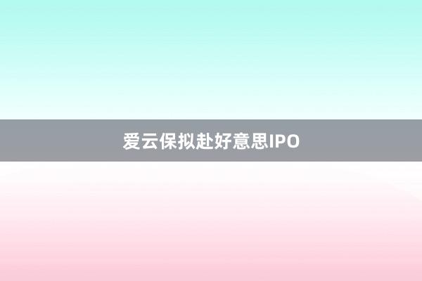 爱云保拟赴好意思IPO