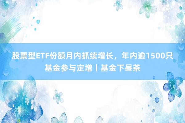 股票型ETF份额月内抓续增长，年内逾1500只基金参与定增丨基金下昼茶